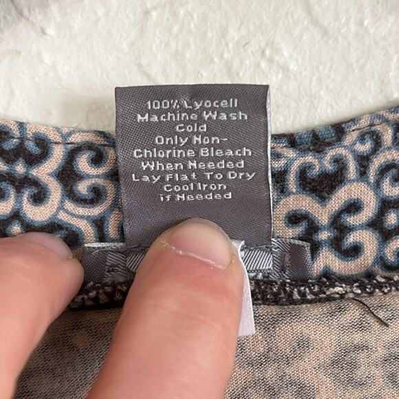 Vintage Y2K Ann Taylor Stretch Jersey Knit Long Sleeve Babydoll Top Medium Brown - Picture 4 of 5